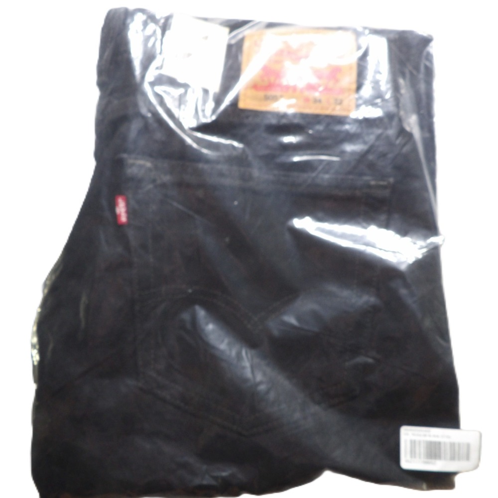 NWT Levi's 505 Regular Straight Legs Jeans Men W34xL32 Black Denim Cotton Casual